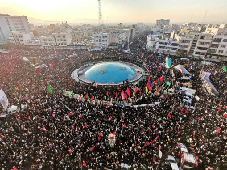 Iranians flood Tehran to mourn commander Qasem Soleimani who was killed in a US strike