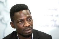 Arrested: Ugandan pop star Bobi Wine, who has vowed to challenge the 2021 elections