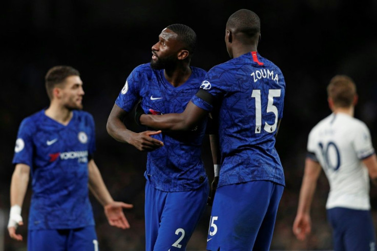 Chelsea defender Antonio Rudiger (centre) believed he was the victim of racist chanting during his side's 2-0 win at Tottenham last month