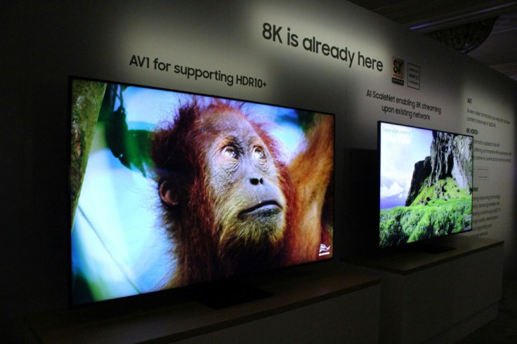 Samsung shows off its 8K TV line-up during CES in Las Vegas, Nevada, on January 5