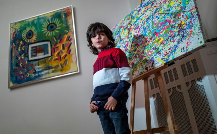 Mikail Akar, 7, has taken the German art world by storm