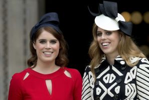 Britain's Princess Eugenie of York (L) and Princess Beatrice of York are pictured in 2016