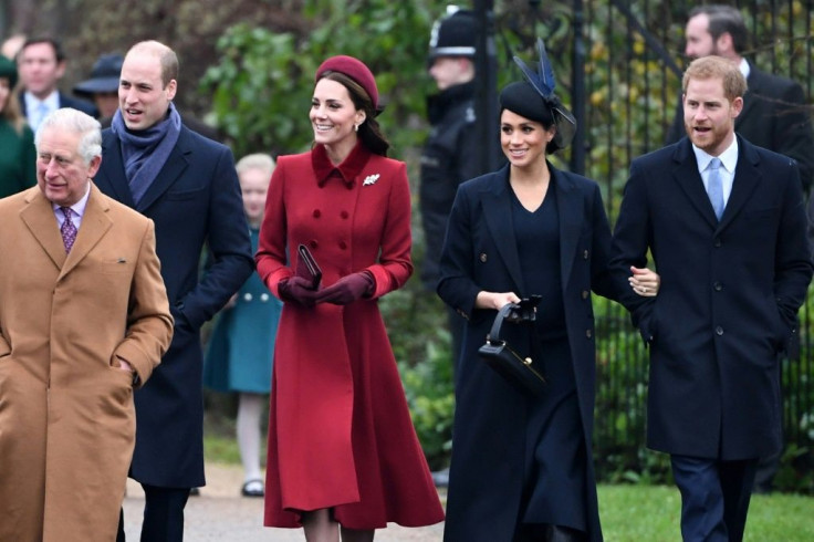 Almost 30 million viewers tuned in for the 2018 wedding of Harry and Meghan, pictured (right) with Harry's father, Prince Charles, brother William and sister-in-law Kate