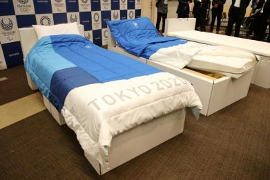 Olympic competitors will sleep on beds made from cardboard at the Tokyo Games
