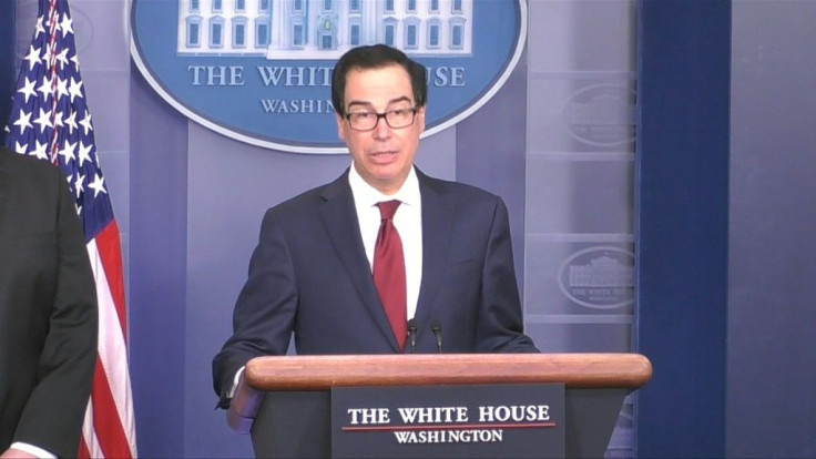 SOUNDBITE US Treasury Secretary Steven Mnuchin announces sanctions against more than a dozen leading producers of metals in the Islamic republic, in addition to fresh sanctions against eight top Iranian officials Washington is accusing of working to desta