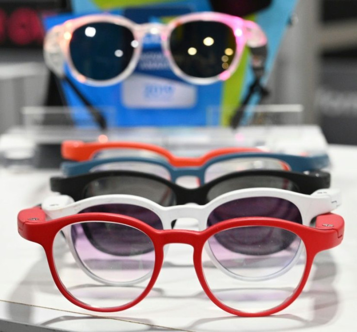 Serenity smart eyeglasses from France-based startup Ellcie Healthy are displayed  at the 2020 Consumer Electronics Show