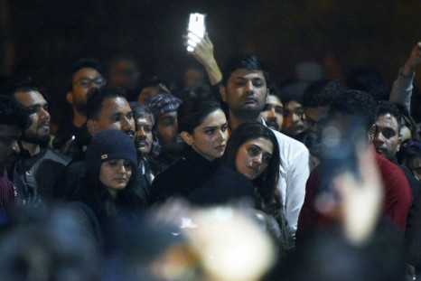 Padukone waded into a sea of student protesters in Delhi on Tuesday night, evoking cheers from the surprised crowd