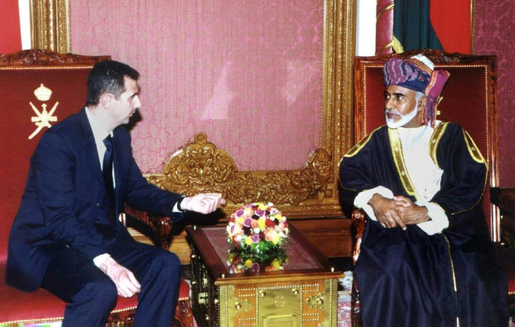 Sultan Qaboos meeting Syrian President Bashar al-Assad in Muscat in May 2001