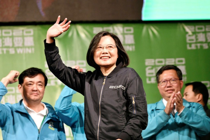 Tsai Ing-wen announced her victory as thousands of jubilant supporters cheered and waved flags outside her party headquarters