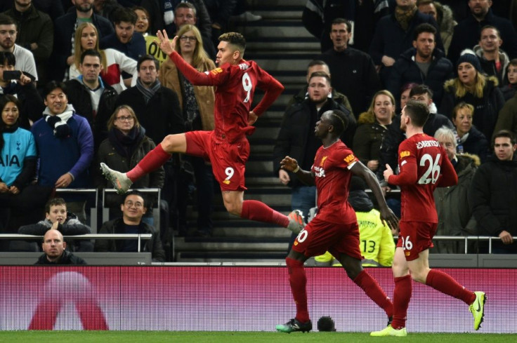 Flying Firmino: Roberto Firmino put Liverpool into the lead at Tottenham