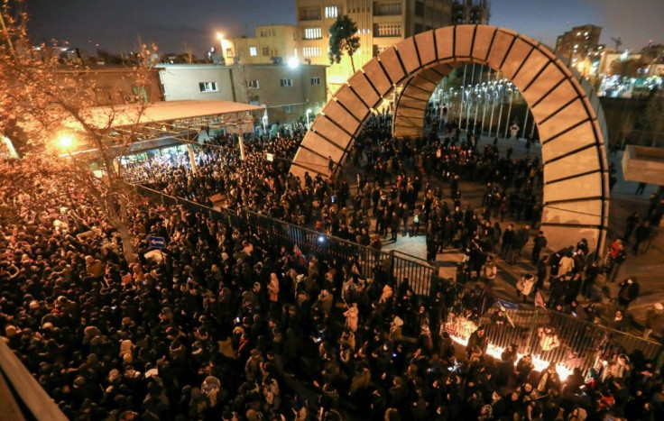 Iranians gathered in Tehran to honor those killed when the Ukraine International Airlines plane was shot down shortly after taking off