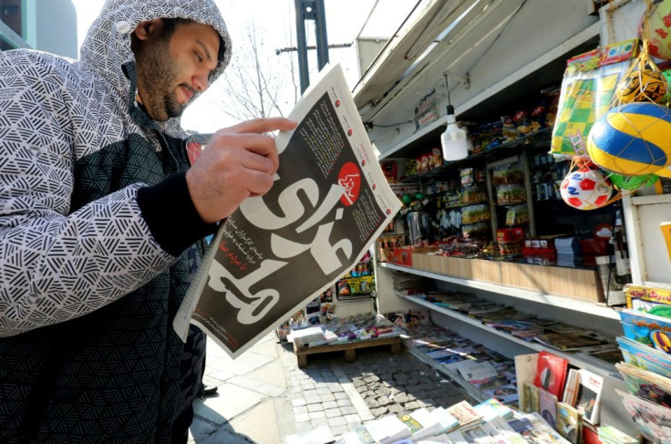 An Iranian newspaper headline reads "National Mourning" about the downed Ukranian jetliner