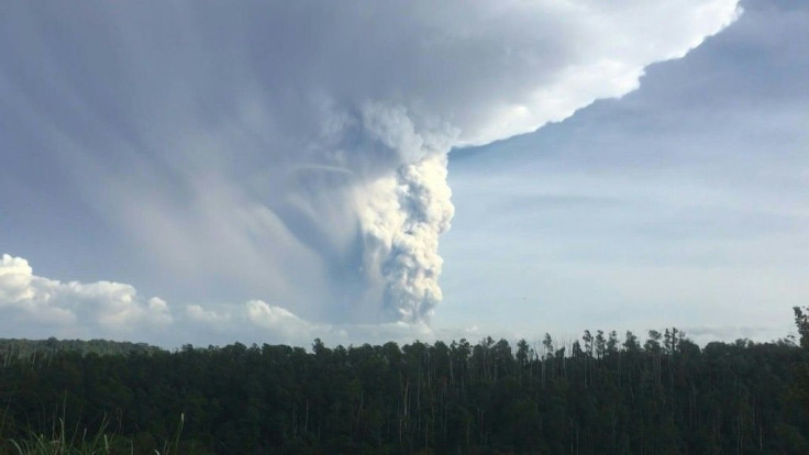 A volcano near the Philippine capital spews a massive cloud of ash into the sky on Sunday. Taal, one of the country's most active volcanoes located 65 kilometres (40 miles) south of Manila, last erupted in 1977.