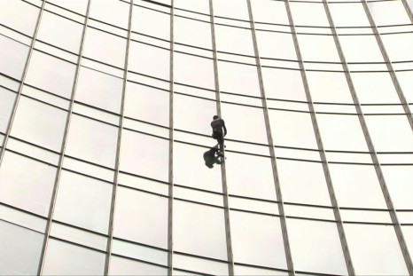 Alain Robert, dubbed the French "Spiderman" for his exploits in climbing buildings around the world, was arrested in the German city of Frankfurt after scaling the "Skyper" tower