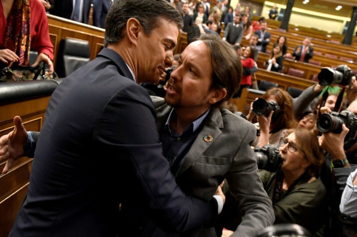 After months of squabbling which ended in a fourth election, Socialist leader Pedro Sanchez and Podemos' Pablo Iglesias finally reached agreement, although it is something of an awkward embrace