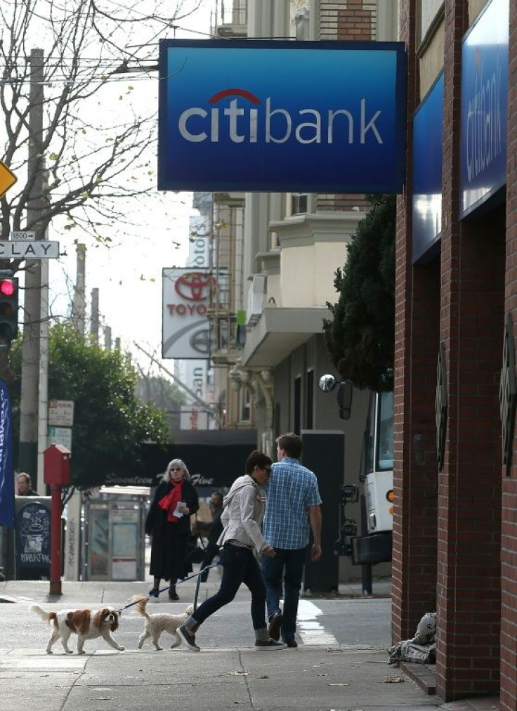 A San Francisco branch of Citigroup, which reported higher fourth-quarter profits