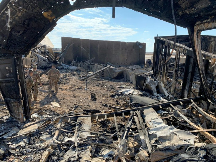 When the strikes quietened around 4:00am, commanders and soldiers emerged from their bunkers to fires burning across the base, more than a dozen impact sites but -- miraculously -- no casualties.