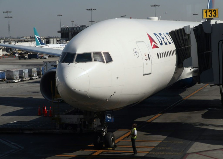 File picture of a Delta Airlines plane sitting on the tarmac at Los Angeles International Airport (LAX)