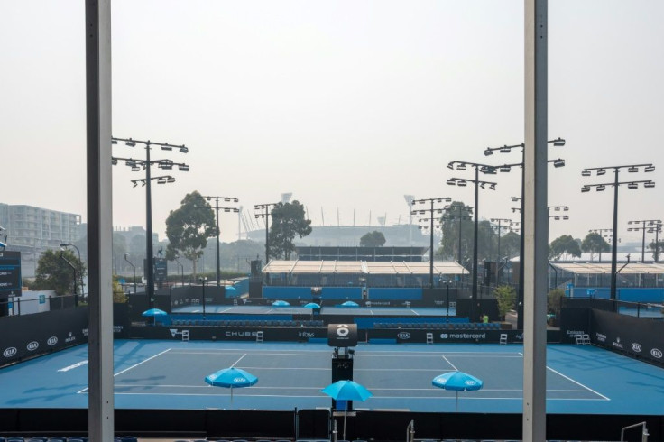 Empty courts at Melbourne Park on Wednesday after qualifying for the Australian Open was suspended because of toxic smoke from bushfires