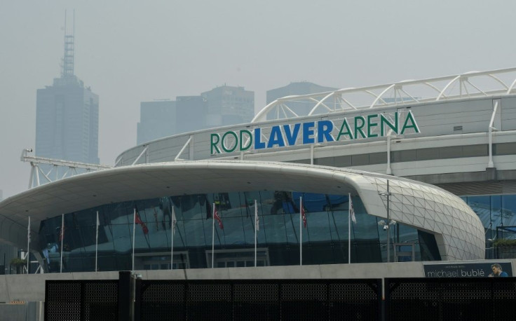 Smoke haze blanketed the Rod Laver Arena in Melbourne
