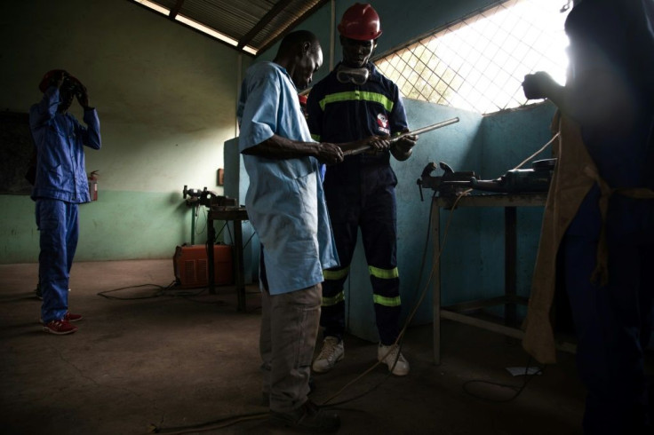 A new life: Former child soldiers learn how to weld at the Don Bosco training centre in Bangui