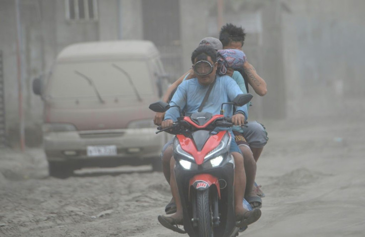 Agoncillo town in the Philippines' Batangas province has been blanketed with ash from the Taal volcano