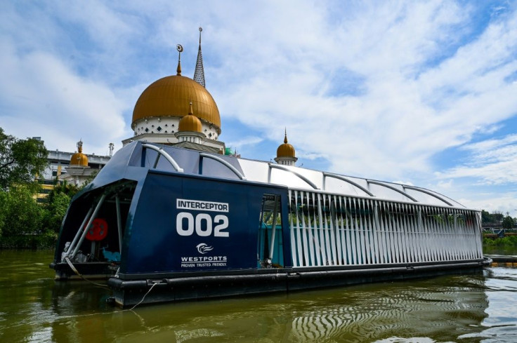 The Interceptor has been deployed on the outskirts of Kuala Lumpur to collect trash in the Klang river