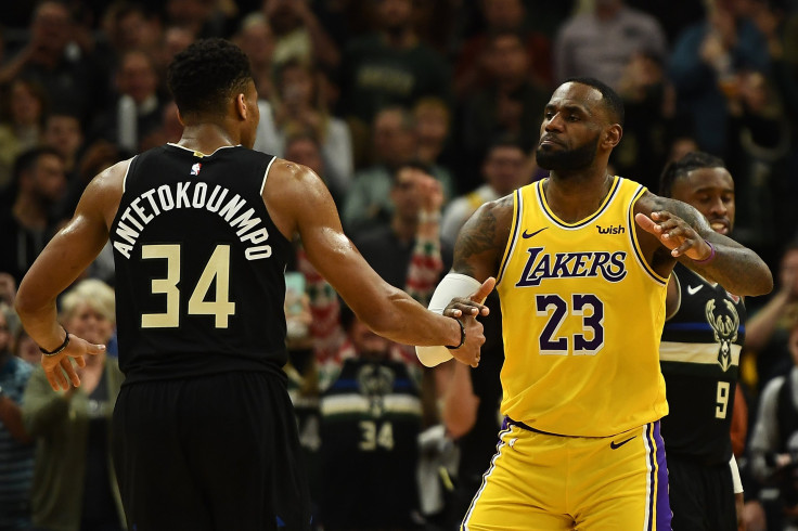 Giannis Antetokounmpo LeBron James Bucks Lakers