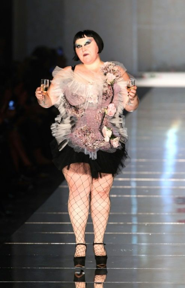 American singer Beth Ditto was among the atypical models whom Gaultier charmed into his party-like shows