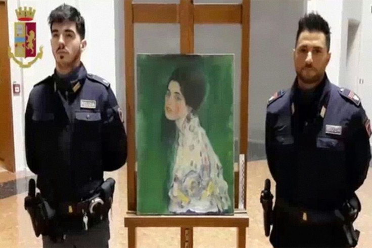 The stolen Klimt back inside the Piacenza gallery