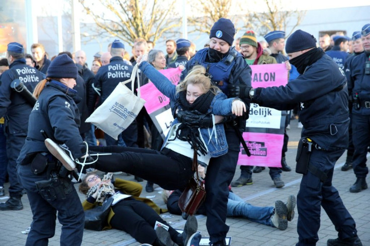 Police managed to arrest some of the activists before they entered the motor show
