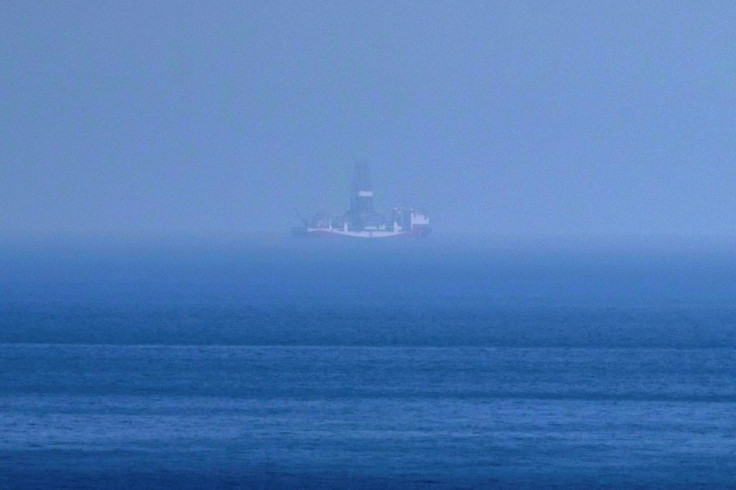 Turkish drillship Yavuz drillship seen from the Karpaz coast of the northern part of Cyprus