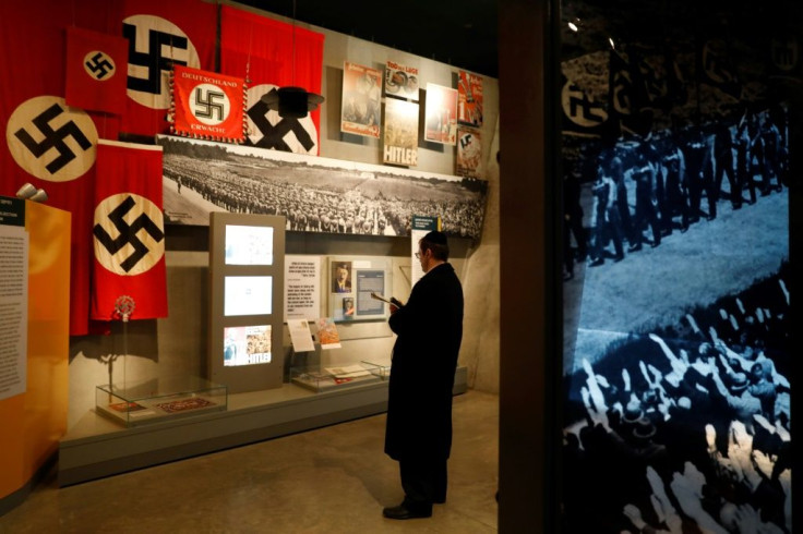 An ultra-Orthodox Jewish man visits the Yad Vashem Holocaust Memorial museum in Jerusalem on January 27 last year - the 74th anniversary of the liberation of Auschwitz