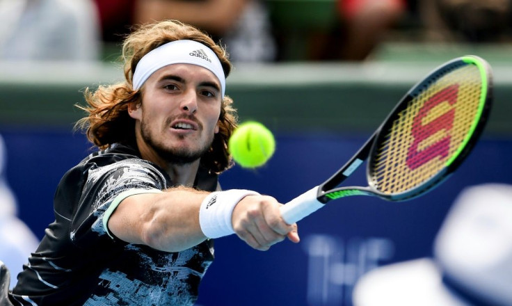 World number six Stefanos Tsitsipas said he was left coughing after practising indoors in Melbourne