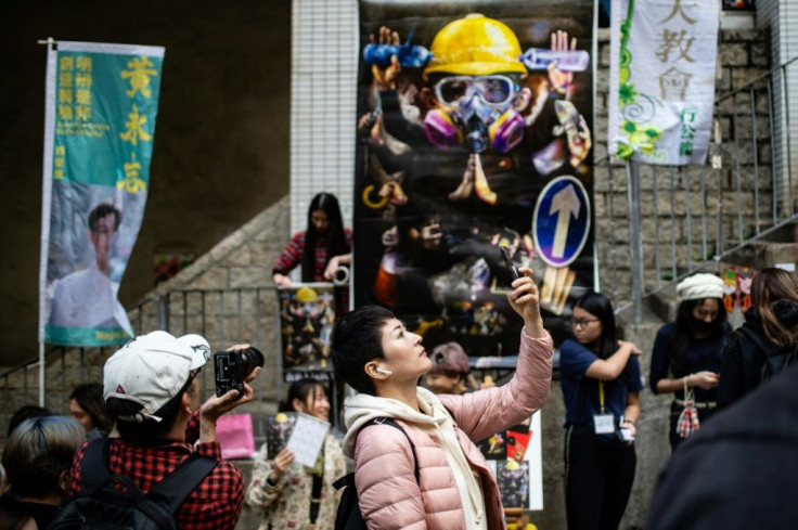 This year's Lunar New Year fairs in Hong Kong have taken on a political tone