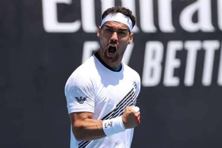 Italy's Fabio Fognini came back from two sets down to beat Reilly Opelka