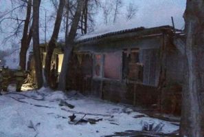 The fire broke out in the grounds of a private saw mill in the Prichulymsky settlement and the wooden shack was used to house workers despite its substandard conditions, authorities said