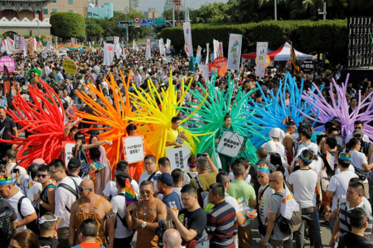 Taiwan has become increasingly progressive on gay rights with Taipei home to a thriving LGBT community and the region's largest pride marches