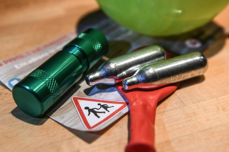 Canisters of nitrous oxide, commonly known as laughing gas, which is used to fill balloons or make whipped cream, are often used by kids to get high