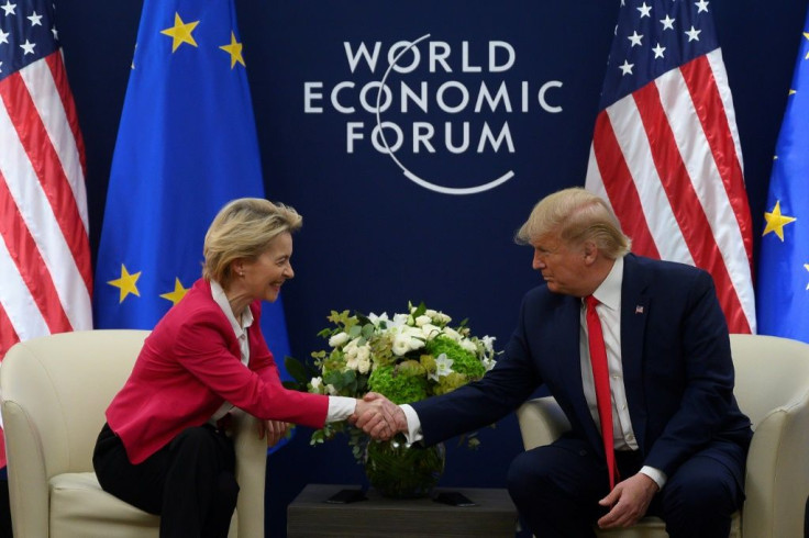 US President Donald Trump said he looked forward to negotiating a 'good trade deal' with European Commission President Ursula von der Leyen when they meet at the World Economic Forum on Tuesday