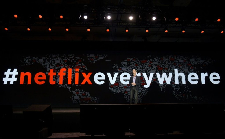 Netflix, whose CEO Reed Hastings is seen here, boosted its subscriber base in the past quarter with strong growth globally, but weaker-than-expected results in North America