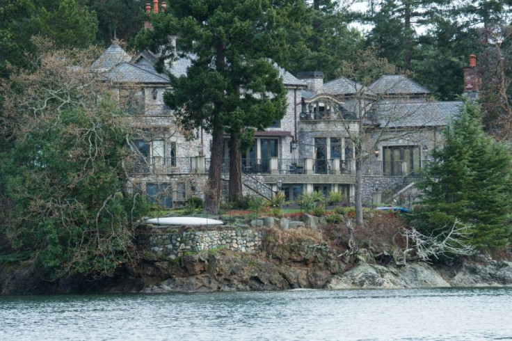 Prince Harry, his wife Meghan and their son Archie are currently living in Mille Fleurs, a mansion in the seaside community of North Saanich on Canada's Vancouver Island -- the home is seen from a boat on the Saanich Inlet
