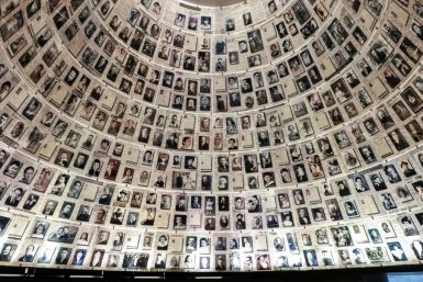 The ceiling at the Hall of Names at the Yad Vashem Holocaust Memorial museum in Jerusalem
