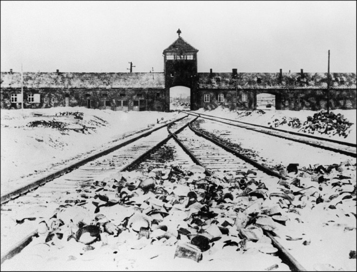 The Auschwitz death camp in 1945 after it was liberated by Soviet troops