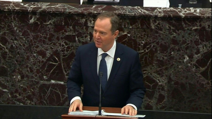 IMAGESDemocrats begin presenting their opening arguments at the historic impeachment trial of US President Donald Trump. Lead House impeachment manager, Adam Schiff, takes the podium on the floor of the Senate to make the case against President Trump. Dem