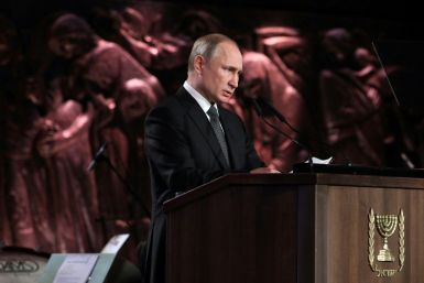 Putin was speaking in Jerusalem at an event marking 75 years since the liberation of the Nazi death camp of Auschwitz