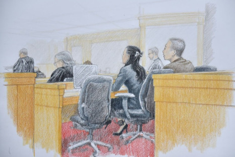Huawei chief financial officer Meng Wanzhou at her extradition hearing in Vancouver