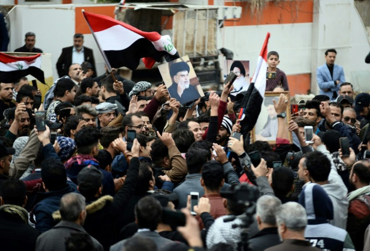 Supporters of Sadr rallied near his residence in the central holy shrine city of Najaf in early December last year