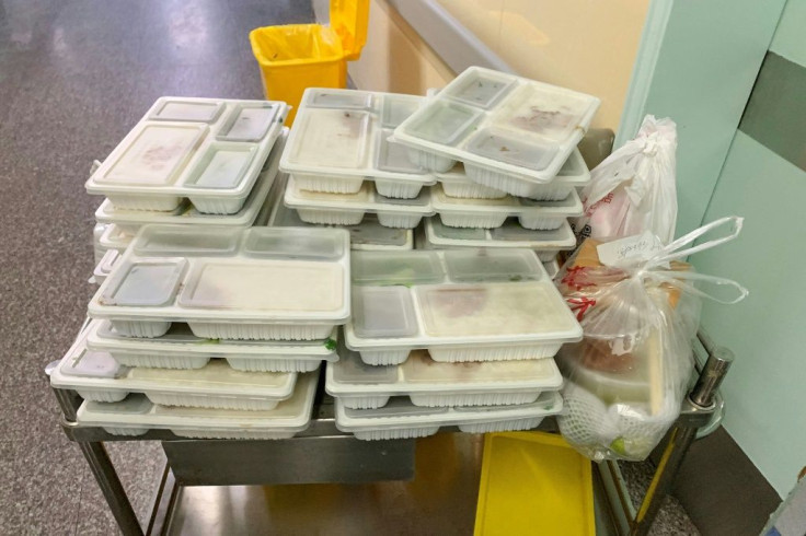 Lunch boxes were reserved for patients in isolation at the Zhongnan hospital in Wuhan