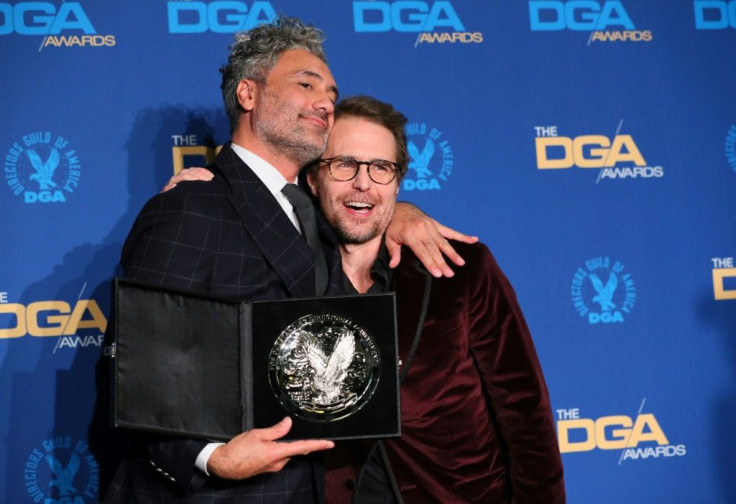 New Zealand director/actor Taika Waititi (L, with US actor Sam Rockwell) was nominated for 'Jojo Rabbit'